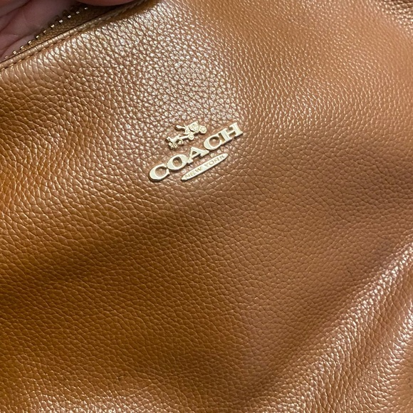 Brown Leather Coach Purse. Excellent condition, only worn a handful of times. - Picture 3 of 9